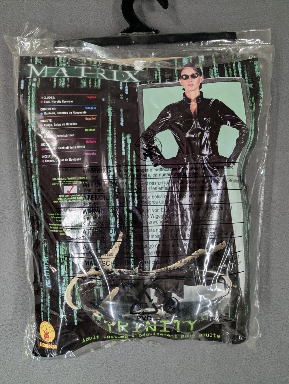 Rubies, The Matrix Trinity Costume Halloween, Cosplay (Coat & Novelty Eyewear)